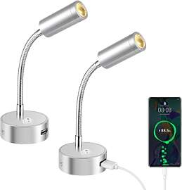 ERWEY 2er LED Leselampe 12V Wohnmobil mit Flexible 