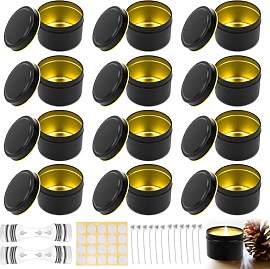 Erzekrim Kerzendosen mit Deckel 12 Stück Leere