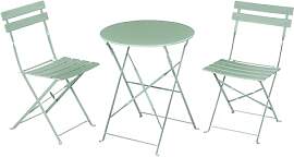eSituro Balkonmöbel 3-teilig, Bistrotisch mit 2