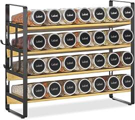 EsLuker.ly Gewürzregal Gewürz Holz Organizer