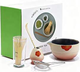 Esoes Matcha Set Matcha Besen Set mit Bambus