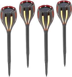 Esotec Solar Gartenleuchten Bioko, 4er Set, Akku,