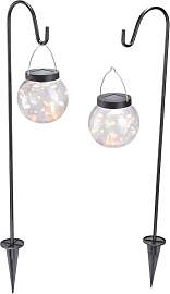 Esotec Solar Hängeleuchte Smart Globe, 2er Set,