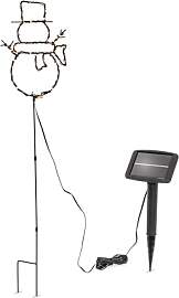 Esotec Solar Metall-Gartenstecker Schneemann,