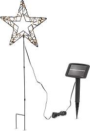 Esotec Solar Metall-Gartenstecker Weihnachtsstern, 