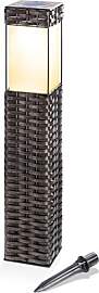 Esotec Solar Standleuchte, Rattan Geflecht, LED,