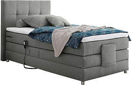 Esposa Boxspringbett, Grau, Kunststoff, H2,