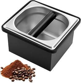 Espresso-Klopfbox, Edelstahl-Kaffeeklopfbox,