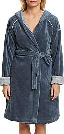 ESPRIT Bademantel aus Velours , Grey , M