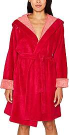 ESPRIT Bademantel aus Velours , Raspberry , XS
