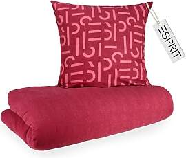 Esprit Flanell Bettwäsche 135x200 Baumwolle Rot - 