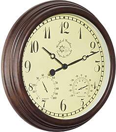 Esschert Design Wanduhr, Gartenuhr aus Kunststoff, 