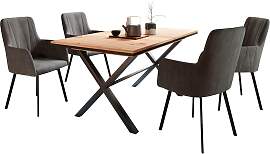 Essgruppe HELA, grau (artisan eiche, vintage