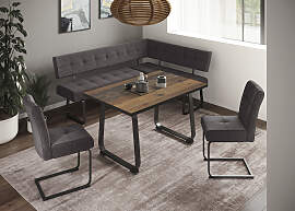 Essgruppe HELA "RUHR", braun (oldwood,