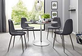 Essgruppe INOSIGN, schwarz (zement, optik,