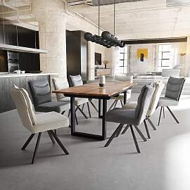 Esstisch ausziehbar Malmo in Holz Akazie massiv