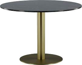 Esstisch Estelle Ø ca. 106 cm Dunkelgrau/Gold