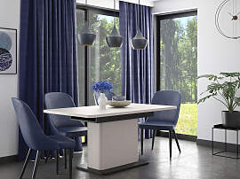 Esstisch FORTE "VODOL", schwarz (sand