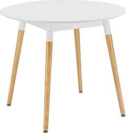 Esstisch Gaia Weiß MDF L/B/H ca. 90/90/75 cm rund