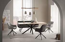 Esstisch HOME AFFAIRE, beige (natur, schwarz,