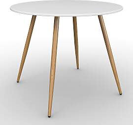 Esstisch John Weiß MDF rund L/B/H ca. 100/100/75