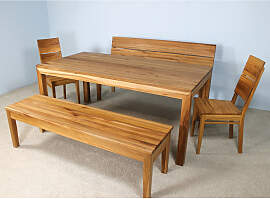 Esstisch Massivholz Kernbuche 160x90 mit 2