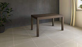 Esstisch Massivholz LINO mit 2 Schubkasten 80 cm