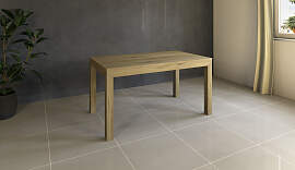 Esstisch Massivholz LINO mit 2 Schubkasten 80 cm