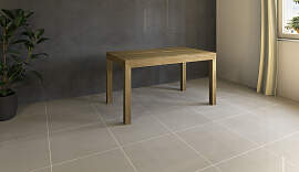 Esstisch Massivholz LINO mit 2 Schubkasten 90 cm