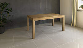 Esstisch Massivholz LINO mit 2 Schubkasten 90 cm