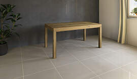 Esstisch Massivholz LINO mit 2 Schubkasten 90 cm