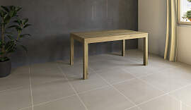 Esstisch Massivholz LINO mit 2 Schubkasten 90 cm