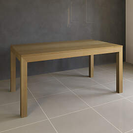 Esstisch Massivholz LINO mit 2 Schubkasten 90 cm