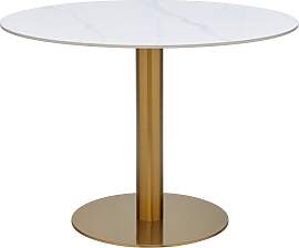 Esstisch Mirac Weiß/Goldfarben