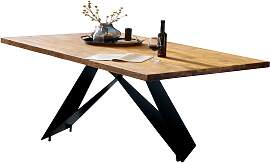 Esstisch SIT, natur, schwarz, schwarz, natur,