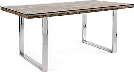 Esstisch Stanton mit Glasplatte, recyceltes Holz