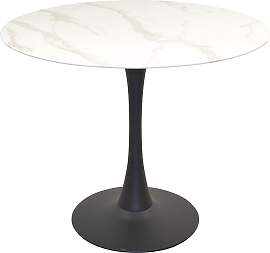 Esstisch, weiß (schwarz, marmoroptik weiß),