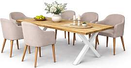 Esstisch Wildeiche gerade Kante 180x90 cm –