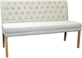 Esszimmer Sitzbank gepolstert Webbezug natur