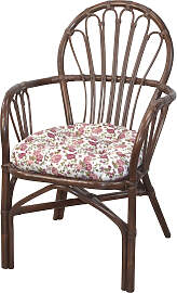 Esszimmersessel, braun, B:60cm H:91cm T:67cm,