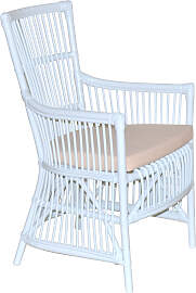 Esszimmersessel, weiß, B:55cm H:96cm T:62cm,