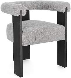 Esszimmerstuhl Agape aus Boucle, gepolstert mit