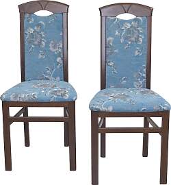 Esszimmerstuhl, blau (blau, nussbaum, nachbildung, 