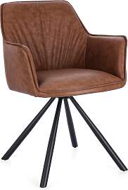 Esszimmerstuhl Breval aus Kunstleder, modern und