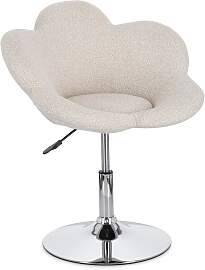 Esszimmerstuhl Fleur 2er-Set, Stoff und Chrome,