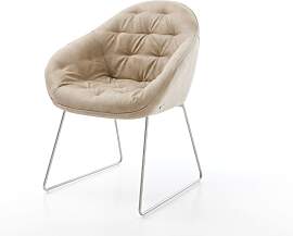 Esszimmerstuhl Gaio-Flex Mikrofaser Beige Vintage