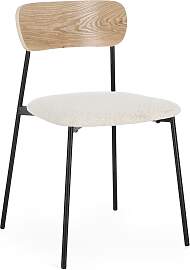 Esszimmerstuhl Genevieve aus Boucle-Stoff, modern