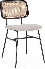 Esszimmerstuhl Glenna aus Stoff, skandinavischer