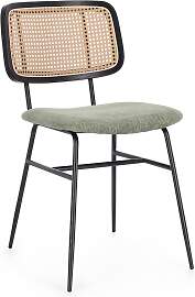 Esszimmerstuhl Glenna aus Stoff, skandinavisches