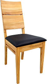 Esszimmerstuhl LINO - mit Polstersitz Leder Buche